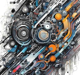 Poster - Illustration of abstract technology background.