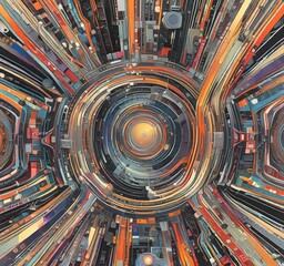 Poster - Illustration of abstract technology background.