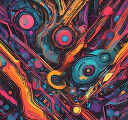 Poster - Illustration of abstract technology background.
