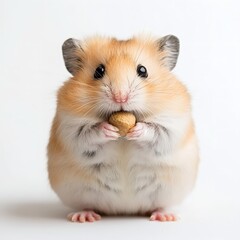 adorable fluffy hamster eating a nut small pet rodent cute animal wildlife photography image fur paw