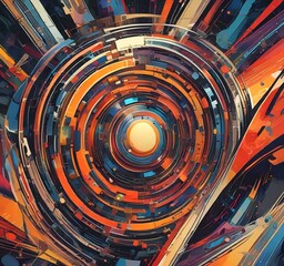 Poster - Illustration of abstract technology background.