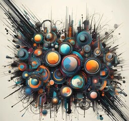 Poster - Illustration of abstract technology background.
