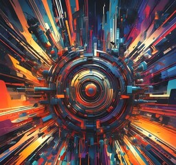 Poster - Illustration of abstract technology background.