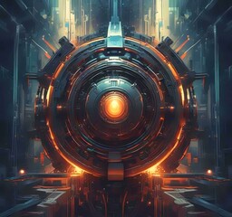 Poster - Illustration of abstract technology background.