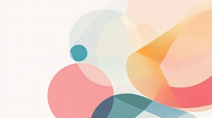 Wall Mural - Abstract Technology Communication Vector Illustration with Soft Shapes