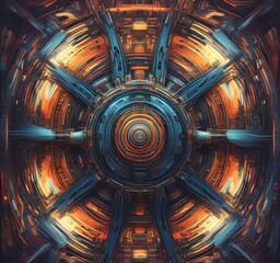 Poster - illustration of abstract technology background.