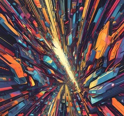 Poster - illustration of abstract technology background.