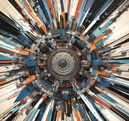 Poster - illustration of abstract technology background.