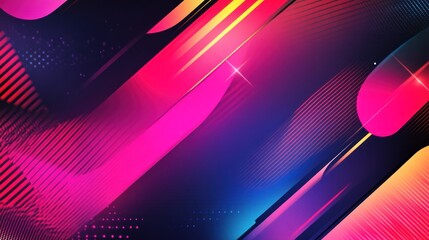 Aufkleber - Vibrant abstract background with colorful geometric shapes and effects