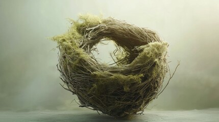 Wall Mural - Abstract bird's nest, surreal, ethereal, nature, artistic, delicate,  background, use as artwork, photography