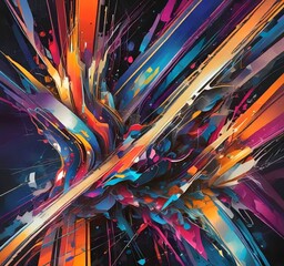 Poster - illustration of abstract technology background.