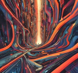 Poster - Illustration of abstract technology background.