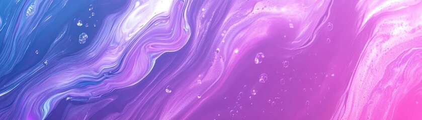 Poster - Abstract artwork showing fluid textures and gradients of purple