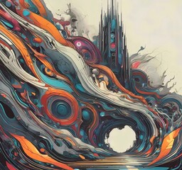 Poster - Illustration of abstract technology background.