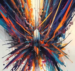 Poster - illustration of abstract technology background.