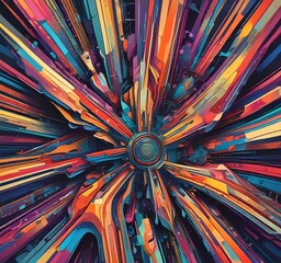 Poster - illustration of abstract technology background.