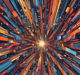 Poster - illustration of abstract technology background.