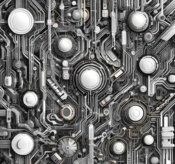 Poster - illustration of abstract technology background.