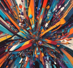 Poster - illustration of abstract technology background.