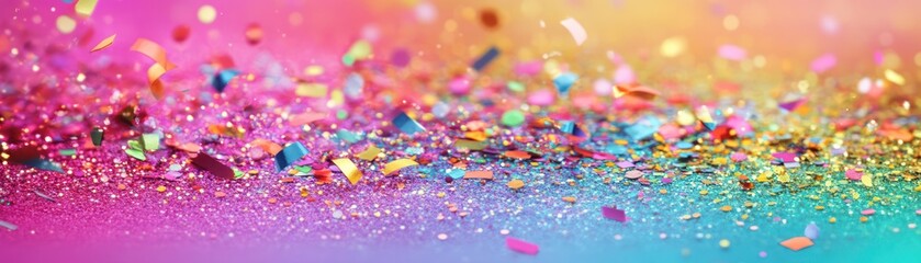 Aufkleber - Colorful confetti and glitter create a festive sparkling background image