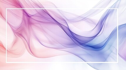 Poster - Abstract flowing waves of color with a white border