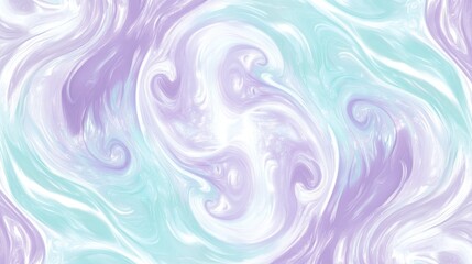 Poster - Abstract design featuring swirling pastel colors of lavender and teal
