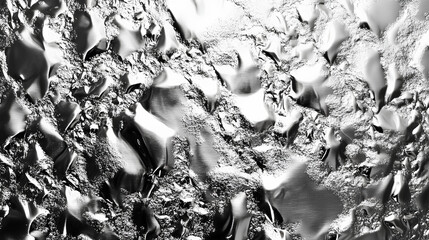 Poster - silver metallic grainy texture background is reflecting light