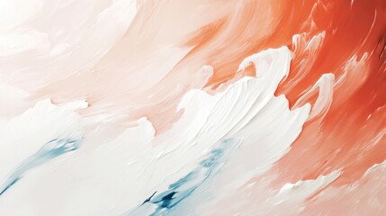 Poster - Abstract expressionist painting showing textured brushstrokes and fluid colors
