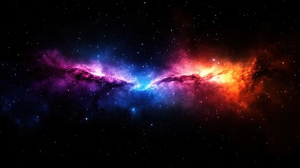 Poster - Colorful nebula spanning across a vast star filled space
