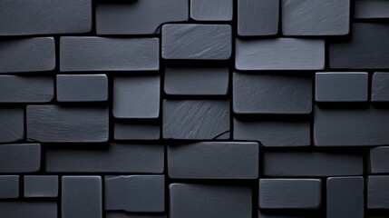 Poster - Dark Textured Stone Wall Background for Contemporary Design Projects