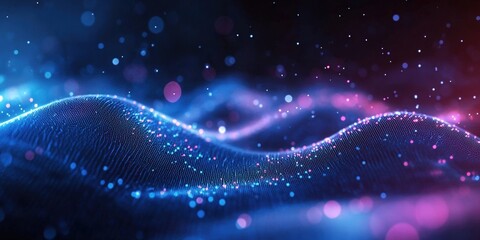 Digital background perfect for tech processes, neural networks, artificial intelligence, data transfer and encryption, digital archives, sound and graphic presentations, science, education, futuristic