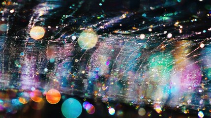 Poster - Abstract shimmering background displays blurry spots of colorful light