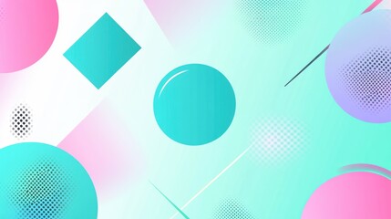 Fototapete - Abstract geometric design features vibrant shapes and dynamic elements
