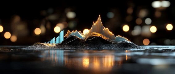 Poster - Data analysis and visualization highlighting insights, trends, and strategic savings achieved through cost-reduction optimizations, presented with a photography concept, leaving room for text