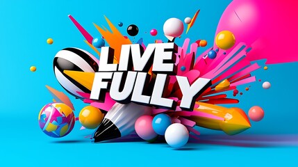 Poster - Colorful Explosion Design With Inspiring Words