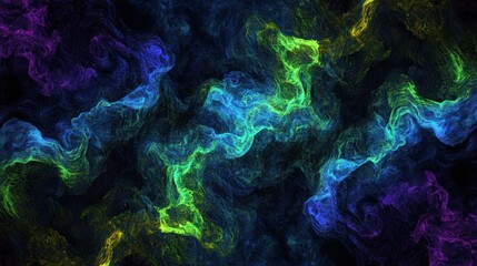Poster - Abstract background shows colorful smoke wisps against dark space