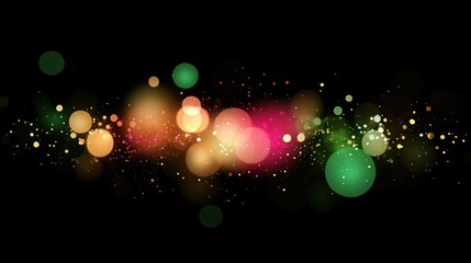 Poster - Abstract bokeh lights create a festive and colorful atmosphere