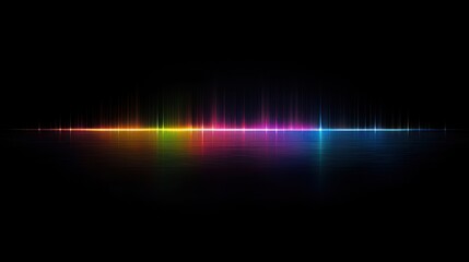 Poster - Colorful light spectrum reflected on a dark flat surface