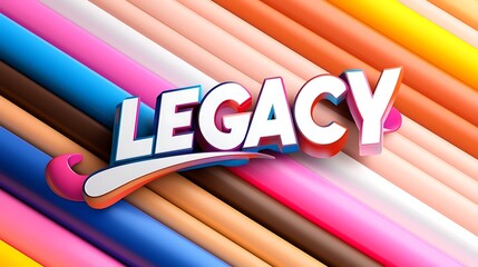 Poster - Colorful 3d Legacy Text Design