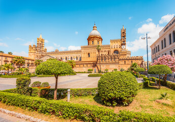 Wall Mural - Palermo Cathedral in sunny day, Sicily, Italy