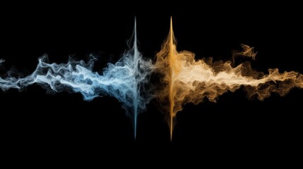 Poster - a dark background showcases colorful sound waves