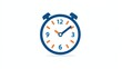 © mangolovemom - A simple blue stopwatch illustration showing time with orange ticks and hands set at 10:10.