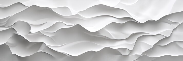 Wall Mural - White fabric waves texture background, design element