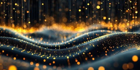 Poster - Digital background perfect for tech processes, neural networks, artificial intelligence, data transfer and encryption, digital archives, sound and graphic presentations, science, education, futuristic