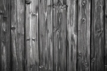 Canvas Print - Rustic weathered gray wood fence texture background