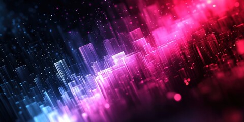 Poster - Digital background perfect for tech processes, neural networks, artificial intelligence, data transfer and encryption, digital archives, sound and graphic presentations, science, education, futuristic