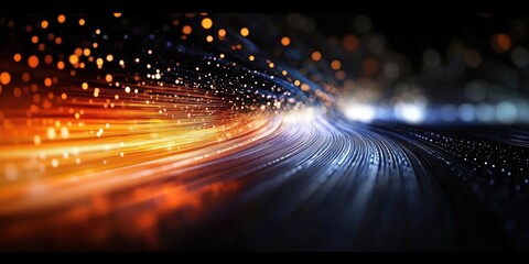 Poster - Digital background perfect for tech processes, neural networks, artificial intelligence, data transfer and encryption, digital archives, sound and graphic presentations, science, education, futuristic