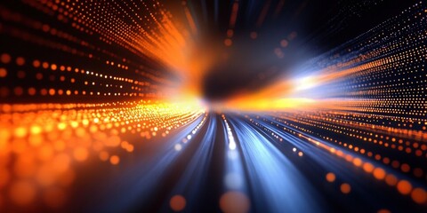 Poster - Digital background perfect for tech processes, neural networks, artificial intelligence, data transfer and encryption, digital archives, sound and graphic presentations, science, education, futuristic