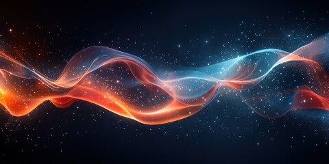 Poster - Digital background perfect for tech processes, neural networks, artificial intelligence, data transfer and encryption, digital archives, sound and graphic presentations, science, education, futuristic