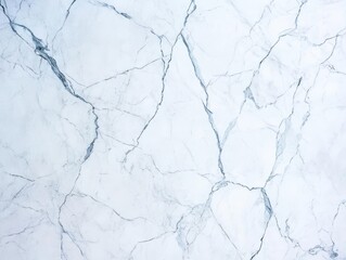 Poster - White marble wallpaper featuring a blue and white marble pattern for interior design and decoration
